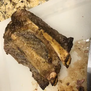 Bones pre-cut off and tied back on to the roast by Ben's.