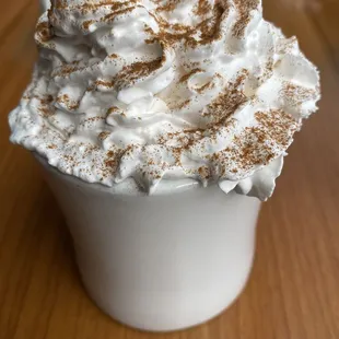 Hot chocolate with whipped cream