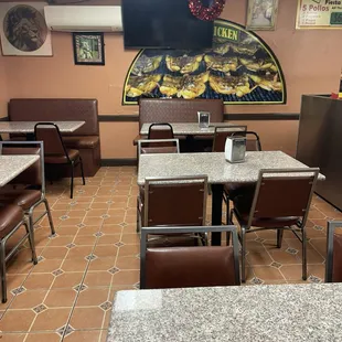 the inside of a restaurant