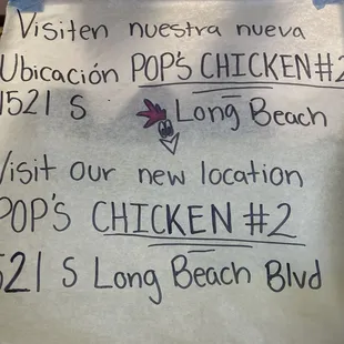 Pops chicken