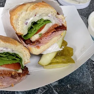 Delano with clam chowder