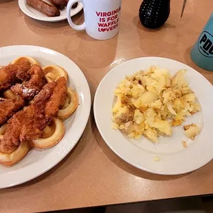 waffles, food