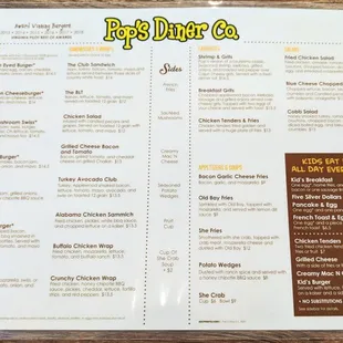 This is the front page of their menu.  Photo taken October 30, 2023.