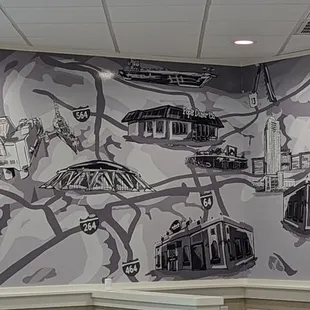 This is some wall art inside the restaurant.  Photo taken September 18, 2023.