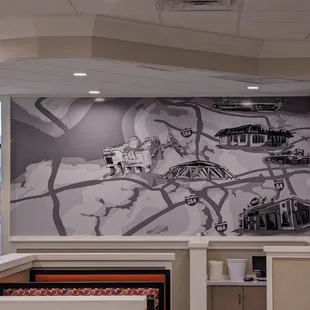 This is some wall art inside the restaurant.  Photo taken September 18, 2023.