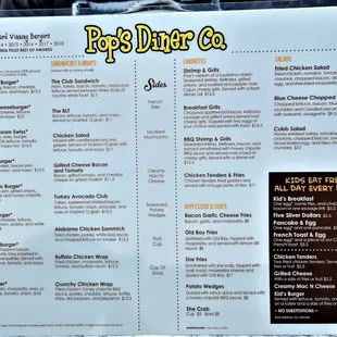 This is the back page of their menu.  Photo taken August 21, 2022.