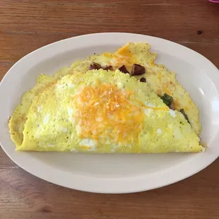 Create an Omelet - my wife ordered Bacon, Sausage, Onions, Green Peppers and Cheese - $4.95