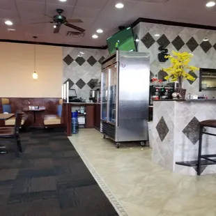 the kitchen and dining area