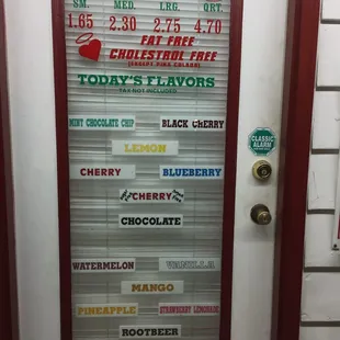 Water ice selection