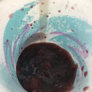 a close up of a cup of ice