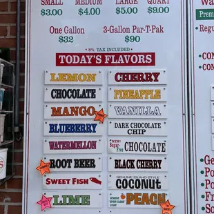 the price of the ice cream