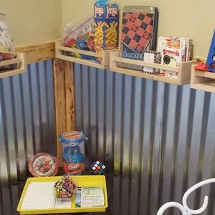 the corner of a playroom