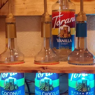 bottles of ice cream and coffee