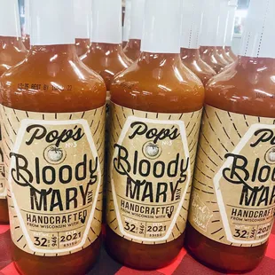 Pop's has our own amazing Bloody Mary mix.