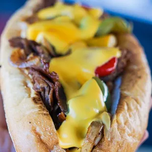 Famous #32: Philly Cheesesteak wit Whiz, Onions, Peppers &amp; Mushrooms