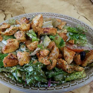 Grilled chicken salad. Double chicken