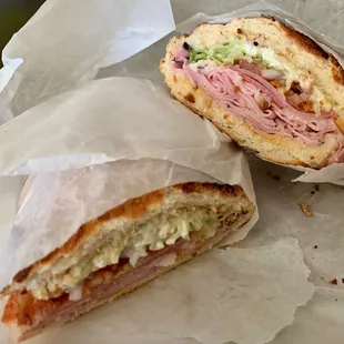 The Lancelotti - Salami, Ham, Mortadella, Provolone, Lettuce, Tomato, Mustard, Mayo, Onion, Pepperoncini, Artichoke, Special Dressing