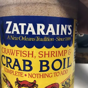 a jar of crab boil