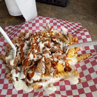 Pork ranch fries. Delicious.