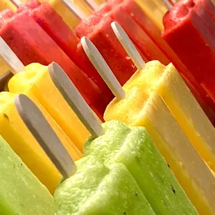 Various flavors of popsicles!