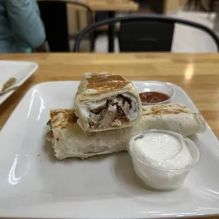 a plate of food on a table