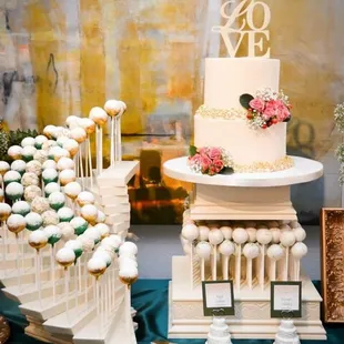 Cake pop display made by POPsux by Samara for our wedding in April 2015