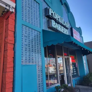 the front of the building