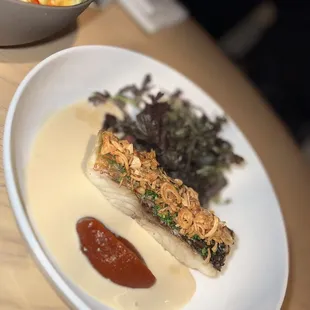 a plate of food on a table