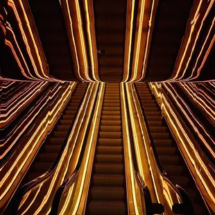 the escalators of an escalator