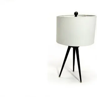 tripod table lamp w black metal legs