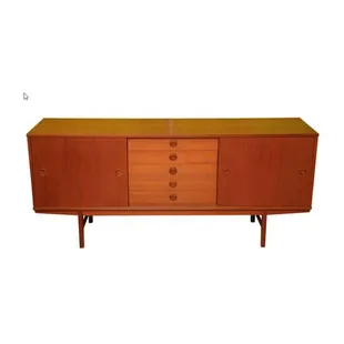 Mid-Century five drawer teak credenza by Dux from the early 1960s