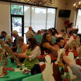 Popuppaint party at Matadore Meat in Plano