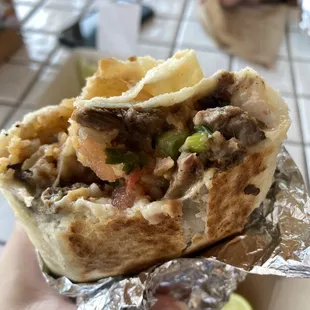 Mucho Mas Steak Burrito