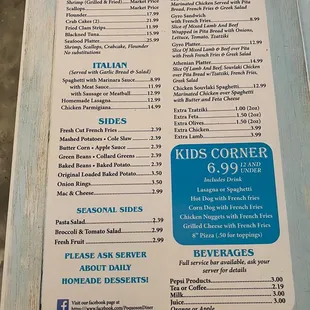 NEW MENU 4/2023