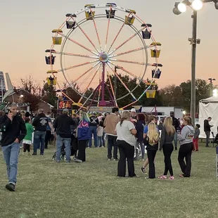 Beautiful sunset at the festival