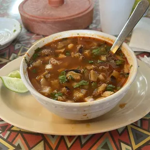 Small bowl of menudo (comes with 5 tortillas)