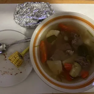 Caldo de Res (beef vegetables soup)