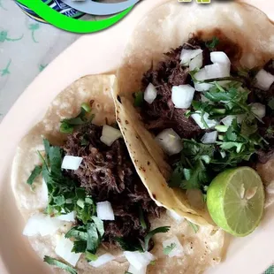 Barbacoa tacos = heavenly weekend lunch