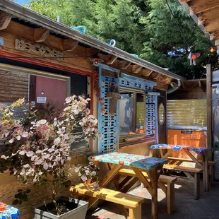 The back patio area.