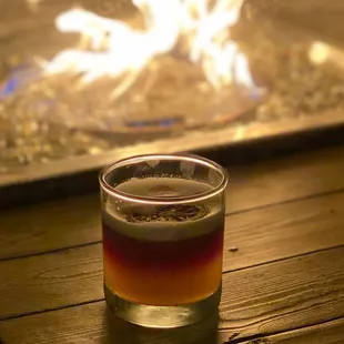 Whiskey sour and the perfect fire.