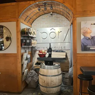 the entrance to the tasting room