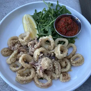 Calamari, not crispy