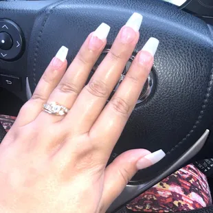 Pearl tips, coffin shaped