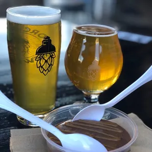 Home in the grains saison and orange creamsicle sour - both very good!