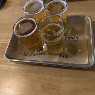 4 pour flight for $8.00