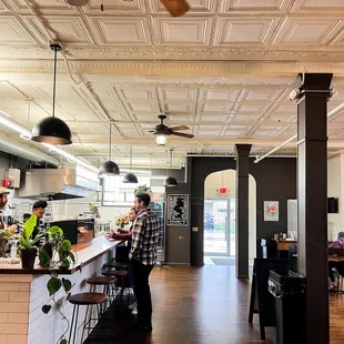 a man sitting at the bar