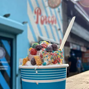 Captain crunch &amp; malted milk swirl ice cream