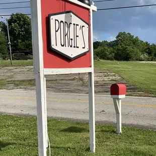 a sign for porgie&apos;s