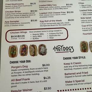 sushi and sashimi, menu