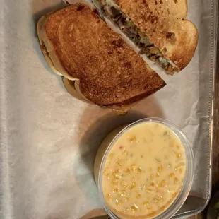 Brisket cheese sandwich